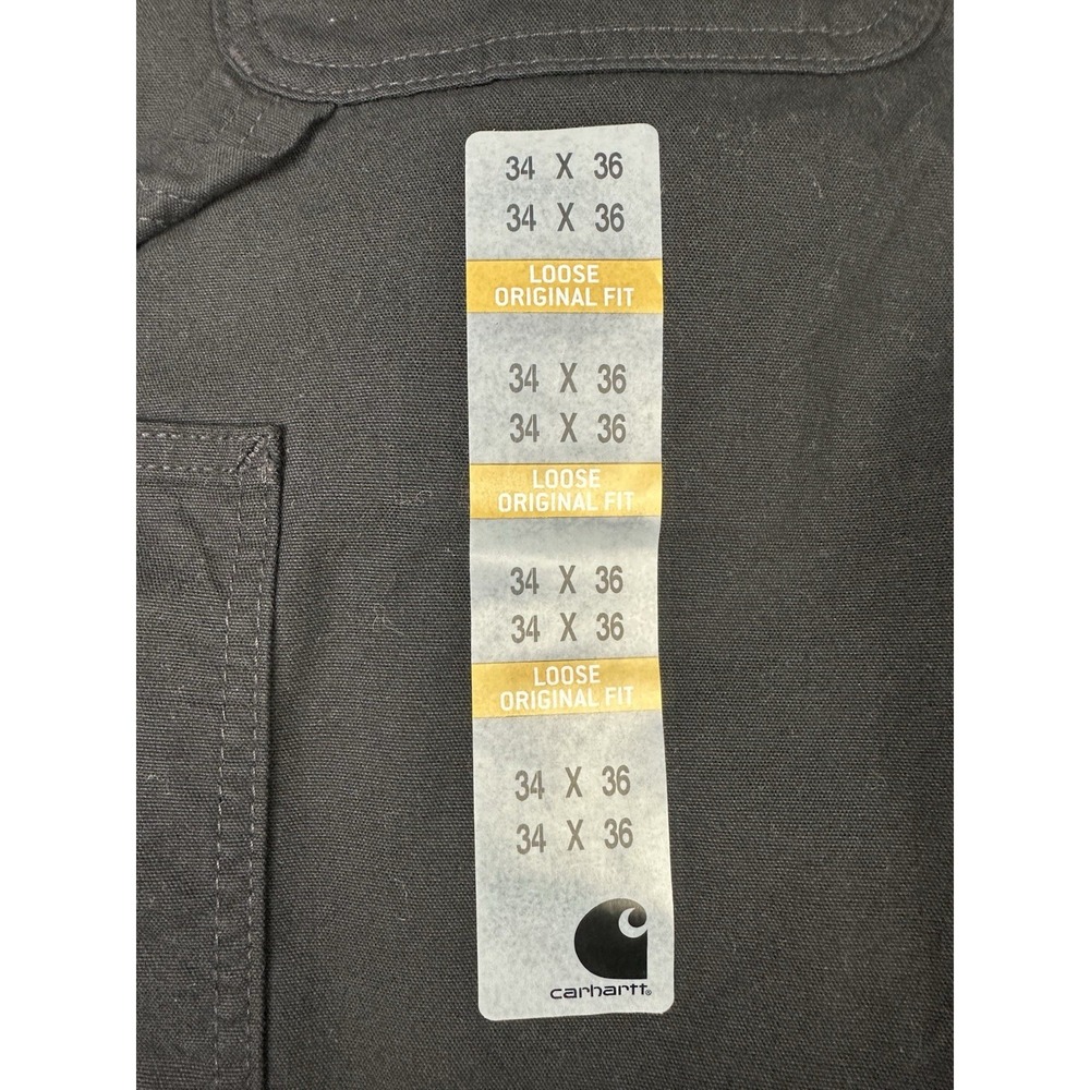 NWT Carhartt B151 BLK Pants Men's 34x36 Black Loose Original Fit Carpenter Work - Picture 6 of 7